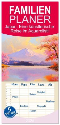 Familienplaner 2026 - Japan. Eine künstlerische Reise im Aquarellstil mit 5 Spalten (Wandkalender, 21 x 45 cm) CALVENDO Familienplaner 2026 - Japan. Eine künstlerische Reise im Aquarellstil mit 5 Spalten (Wandkalender, 21 x 45 cm) CALVENDO