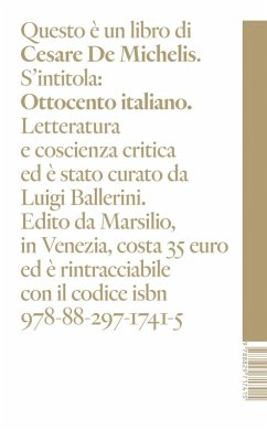 Cover Ottocento italiano. Letteratura e coscienza critica