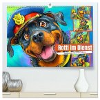 Rotti im Dienst. Hundeeinsatz mit Humor und Witz (hochwertiger Premium Wandkalender 2026 DIN A2 quer), Kunstdruck in Hochglanz Rotti im Dienst. Hundeeinsatz mit Humor und Witz (hochwertiger Premium Wandkalender 2026 DIN A2 quer), Kunstdruck in Hochglanz