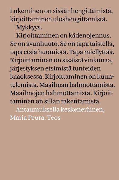 Antaumuksella keskeneräinen Antaumuksella keskeneräinen