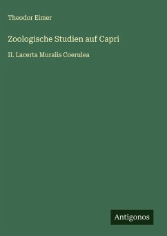 Cover Zoologische Studien auf Capri