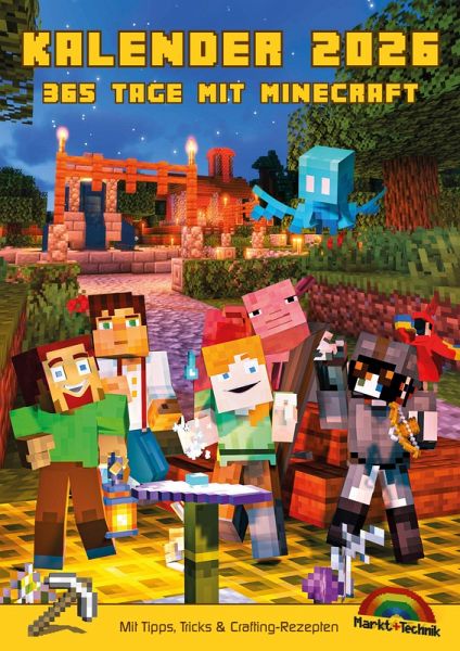 Kalender 2026 - 365 Tage mit Minecraft; inklusive Tipps, Tricks & Crafting Rezepten im DIN A4 Format Kalender 2026 - 365 Tage mit Minecraft; inklusive Tipps, Tricks & Crafting Rezepten im DIN A4 Format