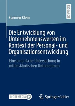 Cover Die Entwicklung von Unternehmenswerten im Kontext der Personal- und Organisationsentwicklung (eBook, PDF)