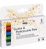 KREUL Glass & Porcelain Pen Glitter medium 5er Set KREUL Glass & Porcelain Pen Glitter medium 5er Set