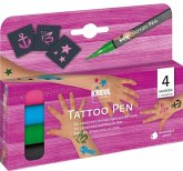 KREUL Tattoo Pen 4er Set, abwaschbar - Anker, Sterne, Schmetterling KREUL Tattoo Pen 4er Set, abwaschbar - Anker, Sterne, Schmetterling