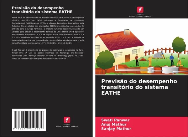 Previsão do desempenho transitório do sistema EATHE Previsão do desempenho transitório do sistema EATHE