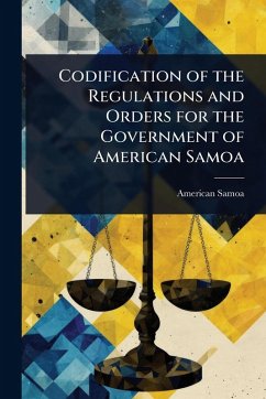 Cover Codification of the Regulations and Orders for the Government of American Samoa