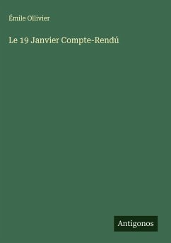 Cover Le 19 Janvier Compte-Rendú