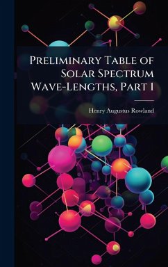 Cover Preliminary Table of Solar Spectrum Wave-Lengths, Part 1