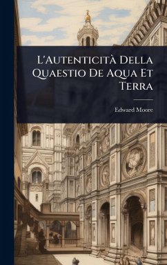 Cover L'AutenticitÃ Della Quaestio De Aqua Et Terra