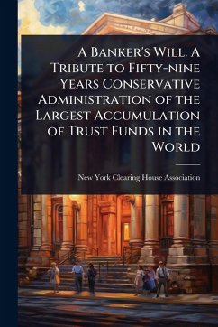 Cover A Banker's Will. A Tribute to Fifty-nine Years Conservative Administration of the Largest Accumulation of Trust Funds in the World