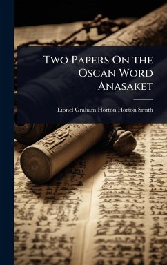 Cover Two Papers On the Oscan Word Anasaket