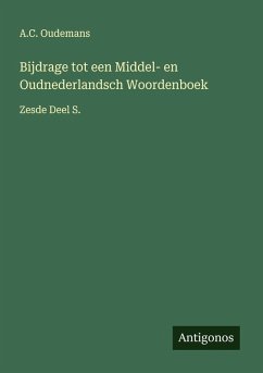 Cover Bijdrage tot een Middel- en Oudnederlandsch Woordenboek