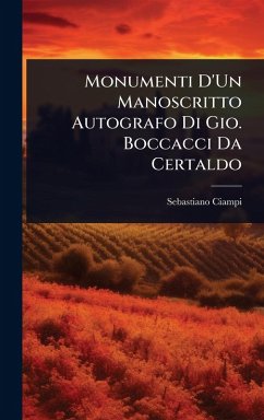 Cover Monumenti D'Un Manoscritto Autografo Di Gio. Boccacci Da Certaldo
