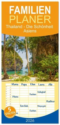 Cover Familienplaner 2026 - Thailand - Die Schönheit Asiens mit 5 Spalten (Wandkalender, 21 x 45 cm) CALVENDO