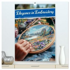 Cover Elegance in Embroidery (High Quality Premium Wall Calendar 2026 DIN A2 portrait),CALVENDO 12 Month Wall Calendar