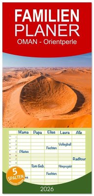 Cover Familienplaner 2026 - OMAN - Orientperle mit 5 Spalten (Wandkalender, 21 x 45 cm) CALVENDO