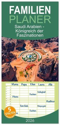 Cover Familienplaner 2026 - Saudi Arabien - Königreich der Faszinationen mit 5 Spalten (Wandkalender, 21 x 45 cm) CALVENDO