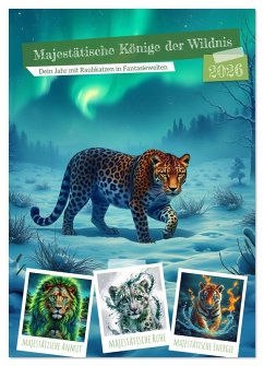Cover Majestätische Könige der Wildnis (Wandkalender 2026 DIN A3 hoch), CALVENDO Monatskalender