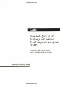 Cover Perceived Effects of the Kentucky Instructional Results Information System (Kiris)