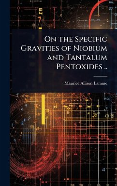 Cover On the Specific Gravities of Niobium and Tantalum Pentoxides ..