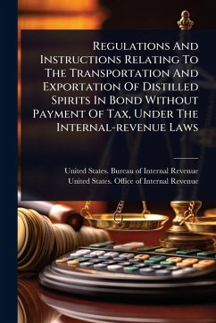 Cover Regulations And Instructions Relating To The Transportation And Exportation Of Distilled Spirits In Bond Without Payment Of Tax, Under The Internal-revenue Laws