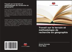 Cover Travail sur le terrain et méthodologie de recherche en géographie