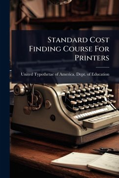 Cover Standard Cost Finding Course For Printers