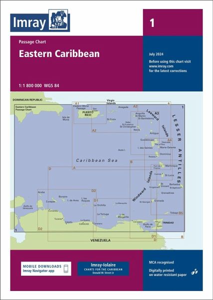 Imray Chart 1 Eastern Caribbean