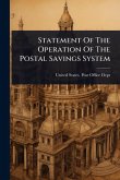 Statement Of The Operation Of The Postal Savings System