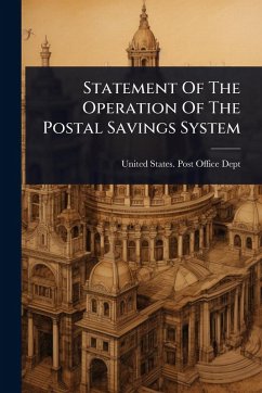 Cover Statement Of The Operation Of The Postal Savings System