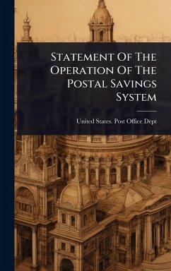 Cover Statement Of The Operation Of The Postal Savings System
