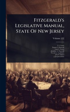 Cover Fitzgerald's Legislative Manual, State Of New Jersey