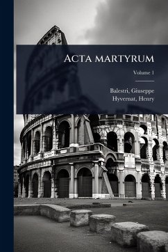 Cover Acta martyrum