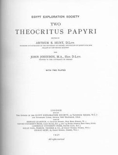 Cover Two Theocritus Papyri