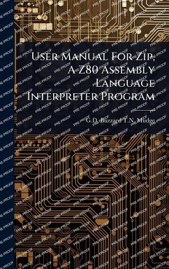 Cover User Manual For Zip, A Z80 Assembly Language Interpreter Program