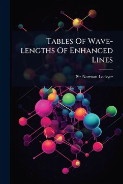 Cover Tables Of Wave-lengths Of Enhanced Lines