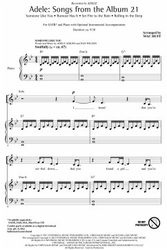 Adele Adkins, Adele: Songs from the Album 21 Chor CD Cover Adele Adkins, Adele: Songs from the Album 21 Chor CD