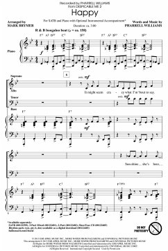 Happy (From Dispicable Me) ShowTrax CD Chor CD Cover Happy (From Dispicable Me) ShowTrax CD Chor CD