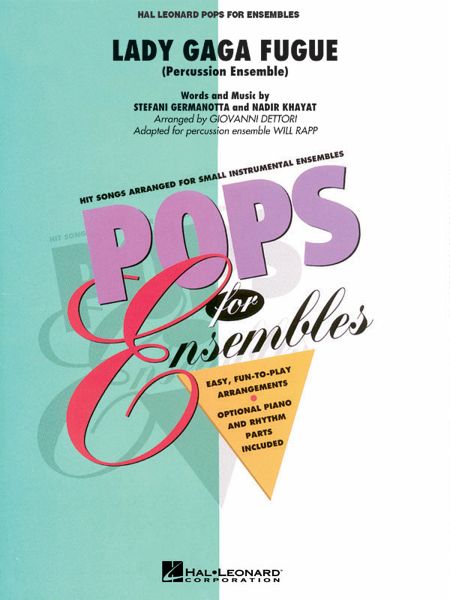 Lady Gaga Fugue Percussionensemble Partitur + Stimmen