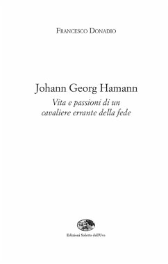 Cover Johann Georg Hamann. Vita e passioni di un cavaliere errante della fede