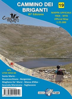 Cover Cammino dei briganti. Comuni di Sante Marie, Tagliacozzo, Borgorose, Magliano de' Marsi, Pescorocchiano, Scurcola Marsicana. Mappa ufficiale 1:25 000