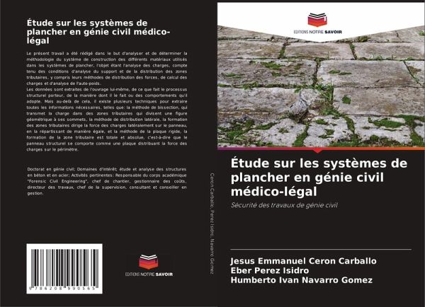 Étude sur les systèmes de plancher en génie civil médico-légal