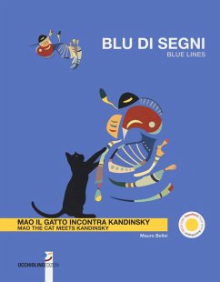 Cover Blu di segni. Mao il gatto incontra Kandinsky-Blue lines. Mao the cat meets Kandinsky