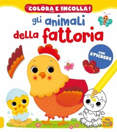 Cover Gli animali della fattoria. Colora e incolla! Con adesivi