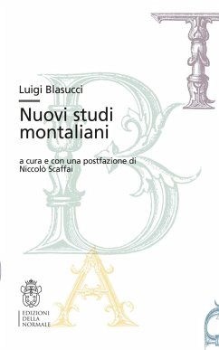 Cover Luigi Blasucci. Nuovi studi montaliani