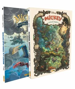 Cover Mickey e l'oceano perduto-Mickey e la terra degli antichi. L'arte di Silvio Camboni