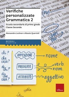 Cover Verifiche personalizzate grammatica 2. Scuola secondaria di primo grado. Classe seconda