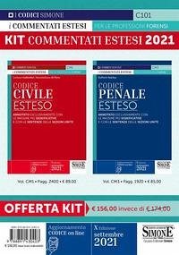 Kit Commentati Estesi 2021: Codice Civile Esteso-Codice Penale Esteso. Annotati esclusivamente con le massime significative e con le sentenze delle Sezioni Unite - Ciafardini, Luciano; Di Pirro, Massimiliano; Marino, Raffaele