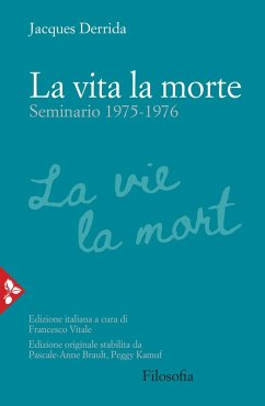 Cover La vita la morte. Seminario (1975-1976)